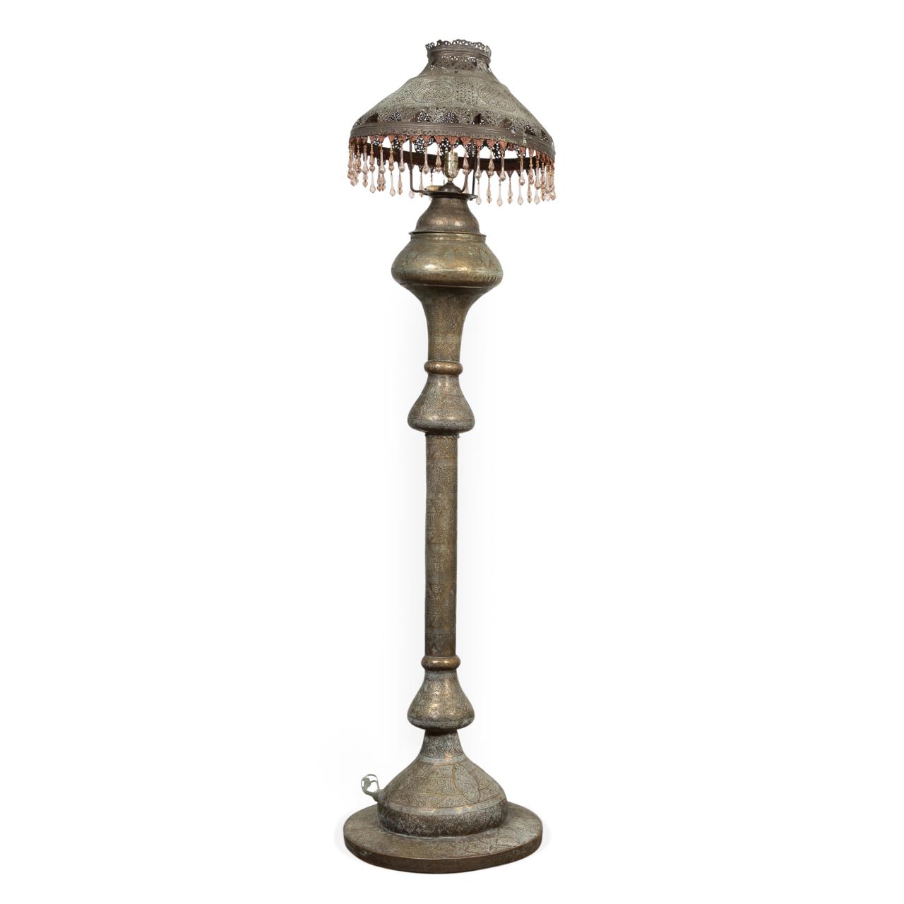 MOROCCAN PIERCED BRASS FLOOR LAMP 29f8a6