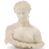An Italian Parian Ware Bust of Clytie
Late
