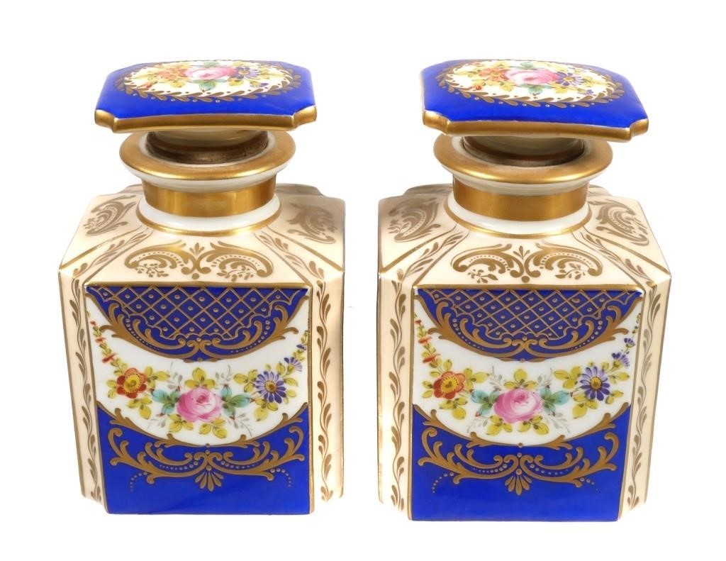 FRENCH PORCELAIN PERFUMES PAIR  2a427d