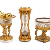 A French Gilt Bronze Mounted Hourglass