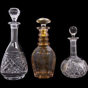 A Group of Three Cut Glass Decanters comprising 2a1dd5