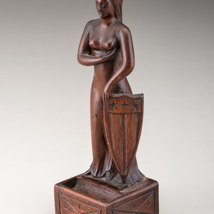A Carved Mahogany Figure of Lady 2a2a38