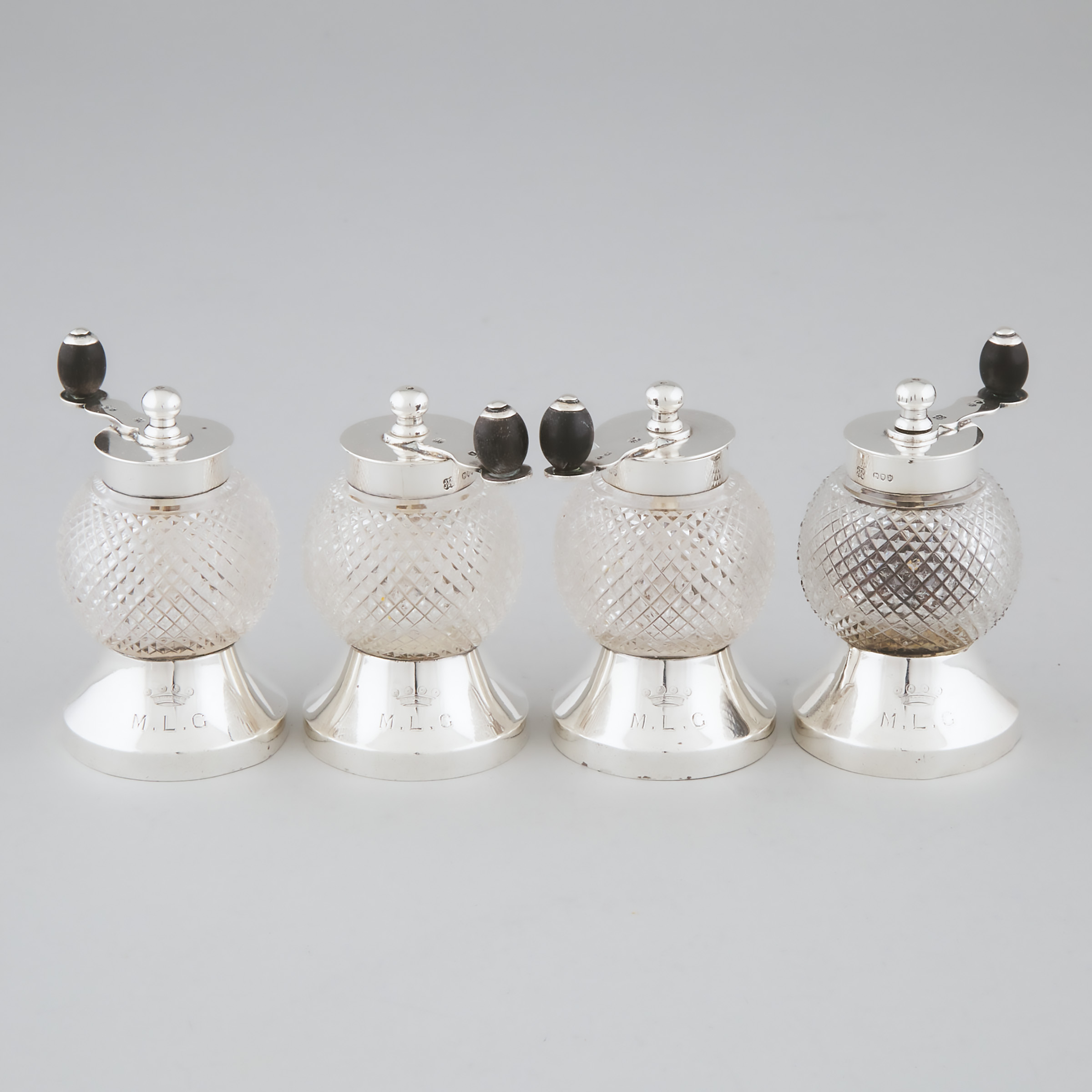 Four Victorian Silver and Cut Glass 2a564f