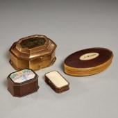 (4) ANTIQUE TRINKET AND SNUFF BOXES