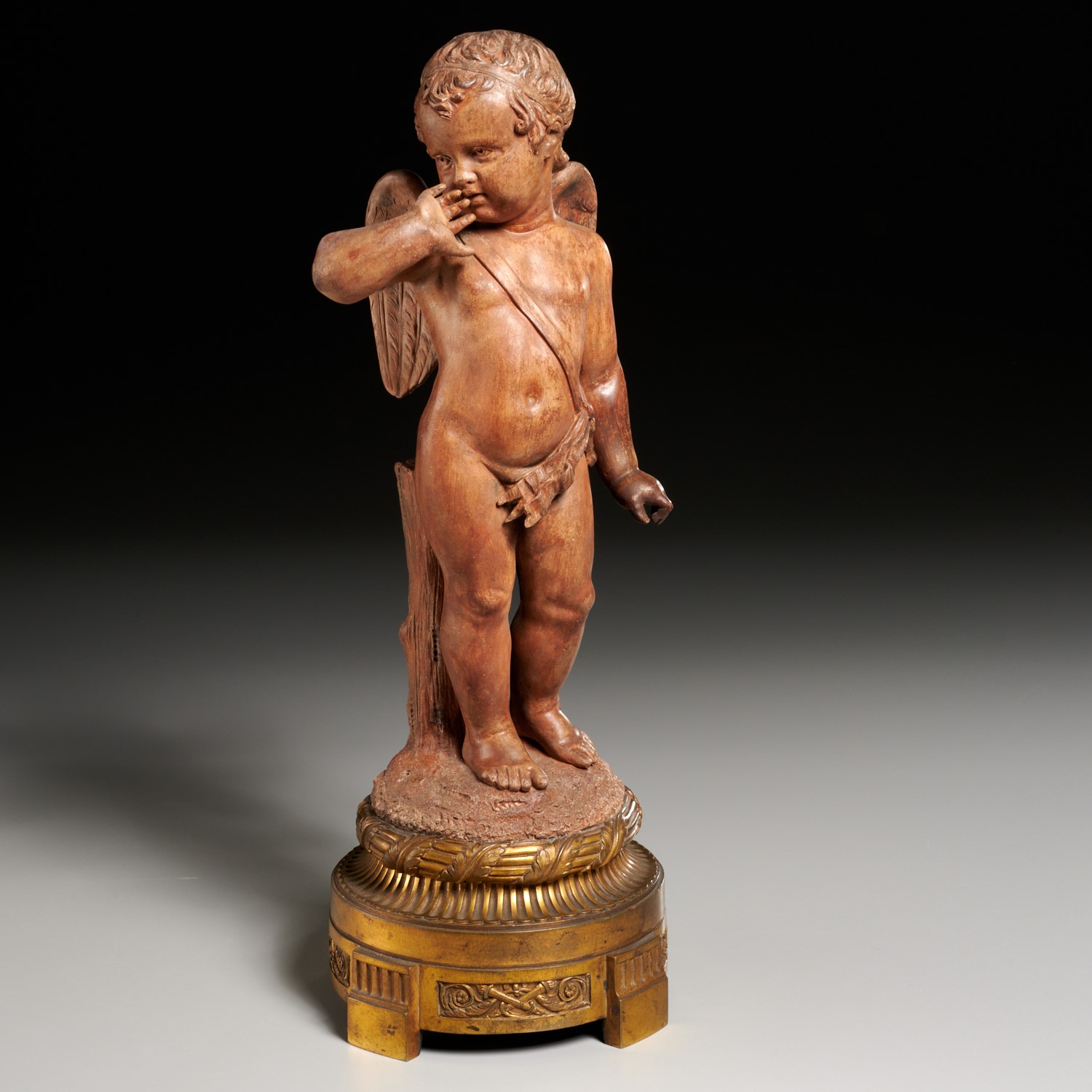 FRENCH TERRACOTTA FIGURE OF CUPID 2a5e9a