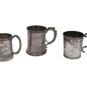 Three American Silver Mugs and 2a5f50