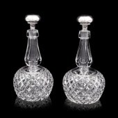 A Pair of American Cut Glass Decanters