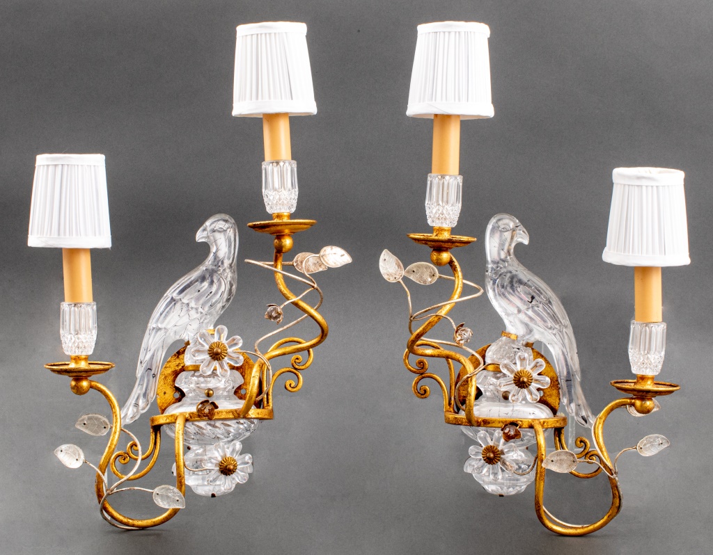 MAISON BAGUES FRENCH CRYSTAL SCONCES  2a6062