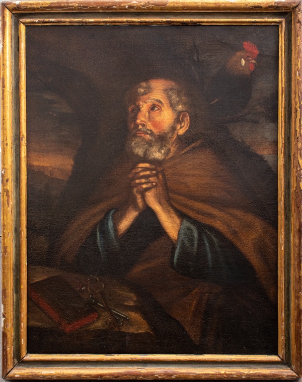 OLD MASTER OIL PAINTING OF SAINT 2a60b6
