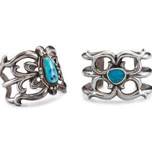 Navajo Sandcast Silver and Turquoise 2a4d6e