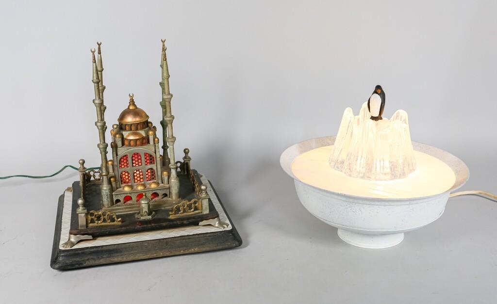 TWO FIGURAL AND ARCHITECTURAL NOVELTY 2a5280