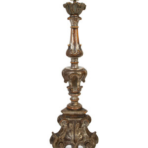 An Italian Giltwood Pricket Mounted 2a7bc8