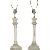 A Pair of Regency Cut-Glass and Silvered
