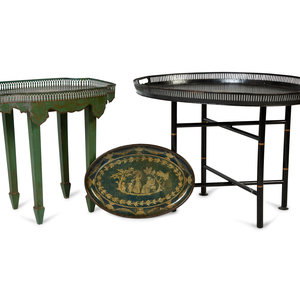 Two Regency Style Tole Tables and 2a8192