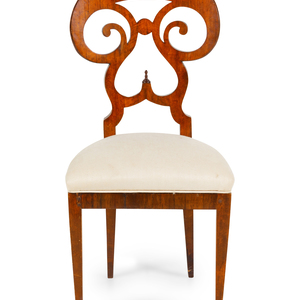 A Biedermeier Walnut Side Chair 19th 2a8868