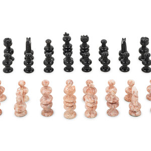A Set of Stone Chess Pieces 20th 2a898f
