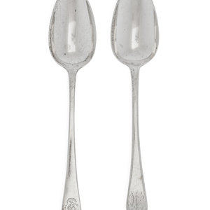 Two George III Silver Serving Spoons Likely 2a8bf9