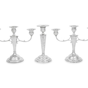 A Group of American Silver Candlesticks 20th 2a8c83