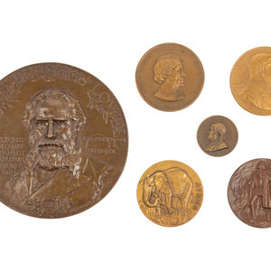 A Group of Five Bronze Medallions 2a8dfd