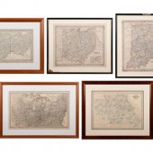 A Group of Five Maps of the Midwest
comprising:
Johnson’s