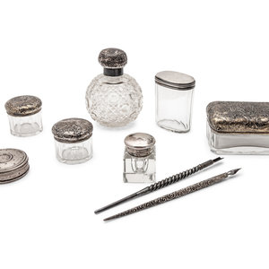 A Group of Silver Dresser Accessories includes 2a7455
