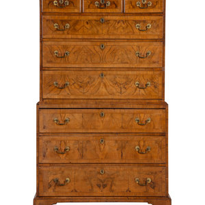 A George II Walnut Chest on Chest 18th 2a7990