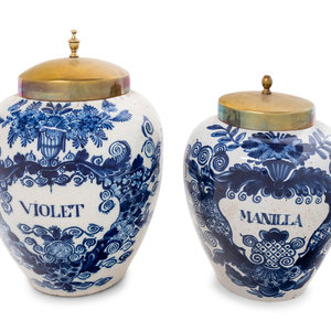 Two Delft Blue and White Tobacco 2aa540