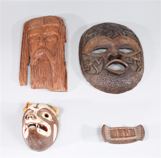 Group of four ethnographic carvings  2aa7d5