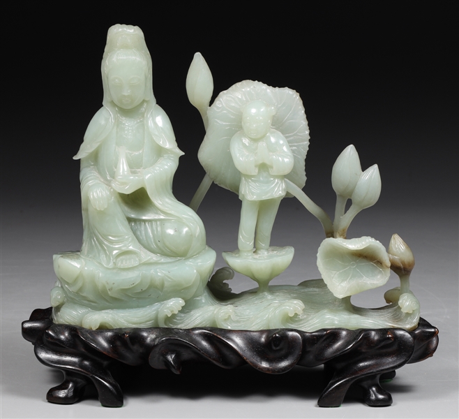 Elaborate carved celdaon jade Chinese 2aa7cf