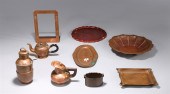Group of nine antique copperware  2aa92d
