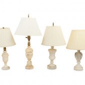 A Group of Four Italian Alabaster Lamps
20th