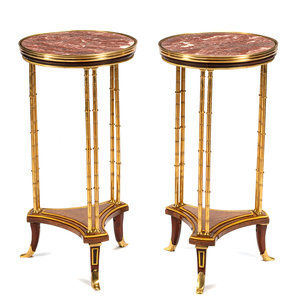 A Pair of French Gilt Bronze Marble Top 2ab7e7