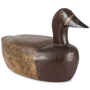A Large Painted Wood Duck Decoy 20th 2a94d7