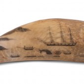 A Scrimshaw Tooth with Whaling 2a976f