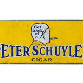 A Peter Schuyler Cigar Tin Advertising