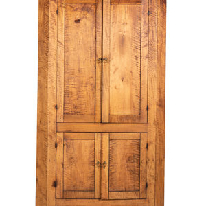 A Federal Tiger Maple Corner Cupboard Likely 2a9a11