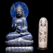 Two Chinese Carved Hardstone Figures the 2a9add