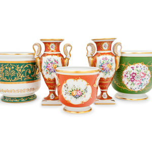 Five Continental Porcelain Table