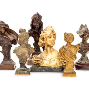 Six Continental Bronze Busts Late 2a9e1a