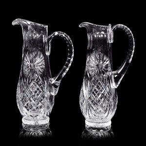 A Pair of Waterford Cut Glass Pitchers Height 2a9e8a