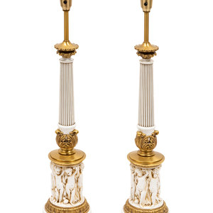 A Pair of Stiffel Table Lamps 20th 2a9f3c
