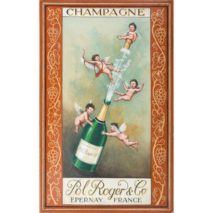 A Pol Roger Co Champagne Painted 2aa102