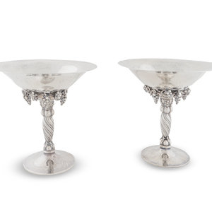 A Pair of Georg Jensen Silver Compotes
FIRST-HALF