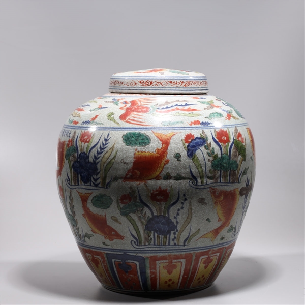 Chinese wucai covered crackle glazed 2ace1d