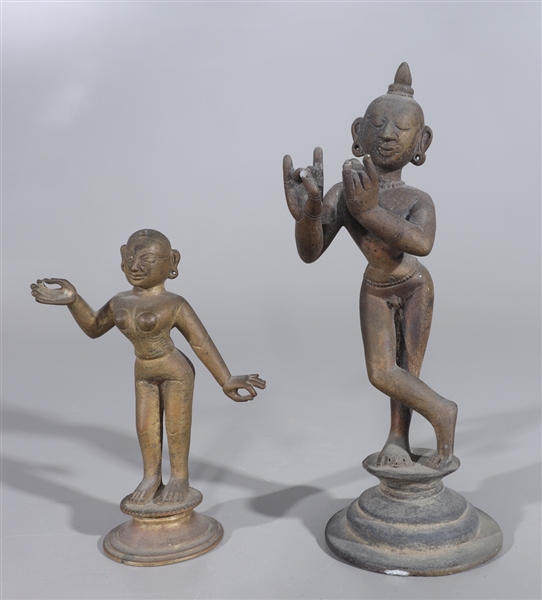 Pair of Indian bronze statues featuring 2ad138