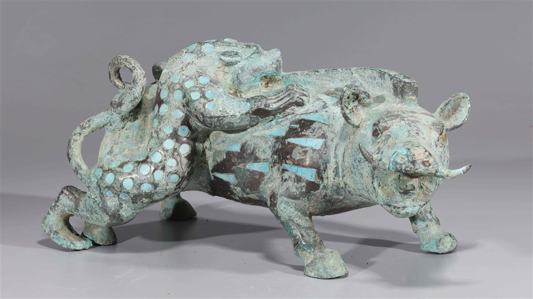 Chinese enameled bronze statue 2ad142