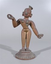 Bronze Indian statue of Radha in classic