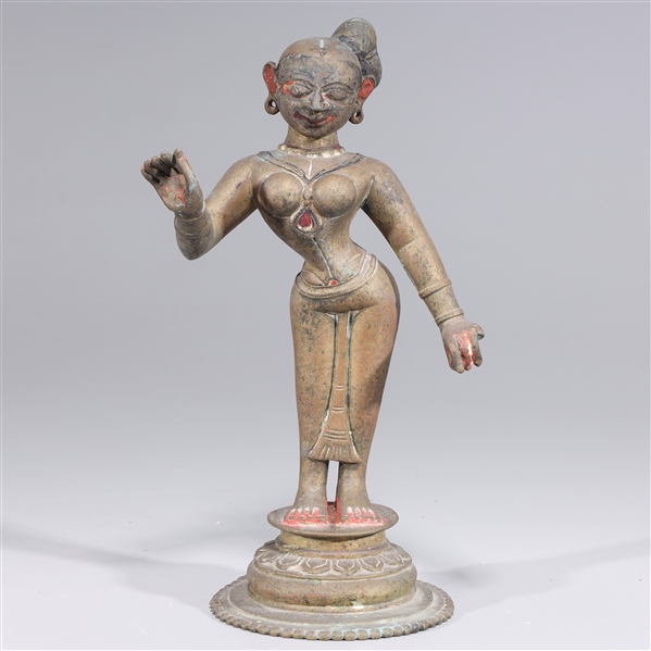 Antique Indian bronze dancing Radha 2ad615