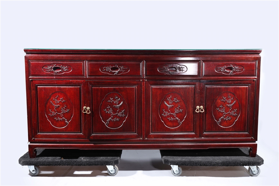 Carved Chinese cherry wood drawer 2ad997