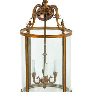 A Continental Brass Hall Lantern 20th 2ade28